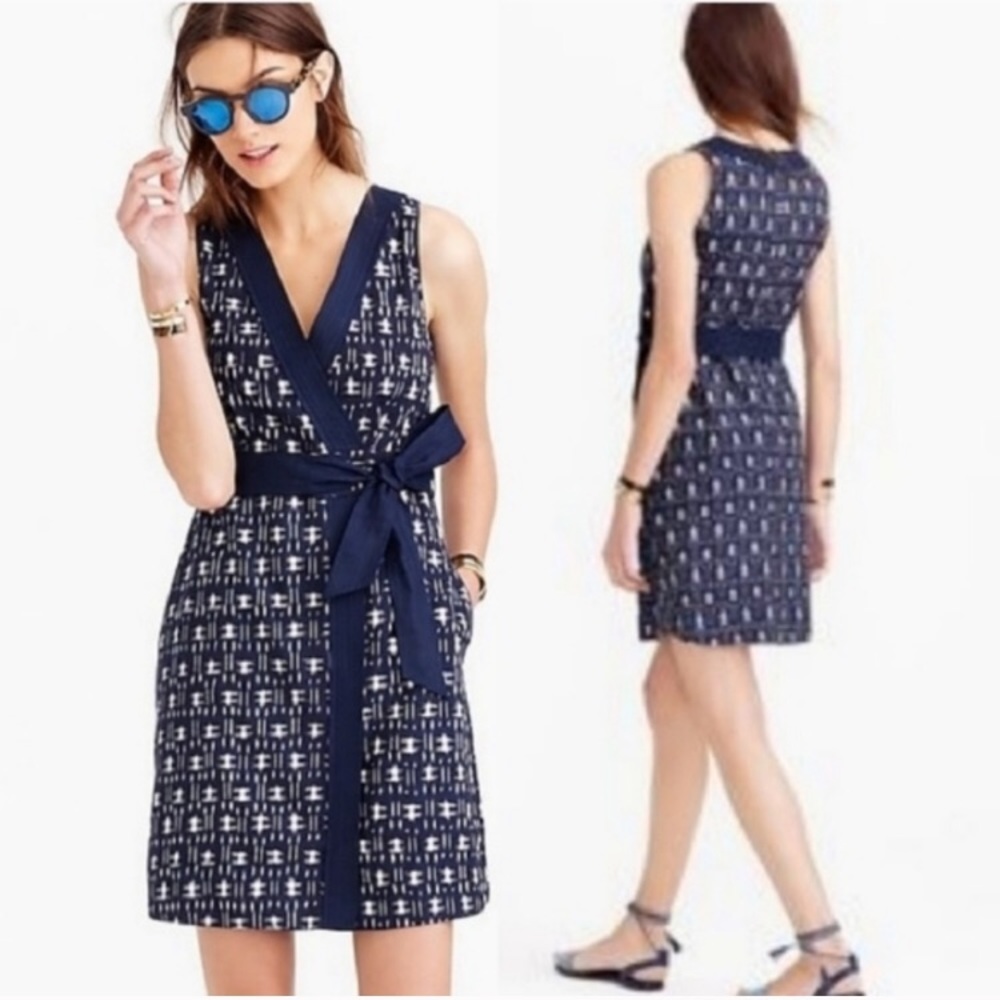 J. Crew | Indigo Batik Ikat Dress